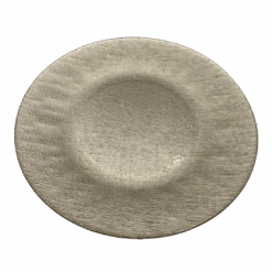 Linen - Glass Charger Plate In Champagne (Item # 0236) -Urquid Linen Shop champagne 3