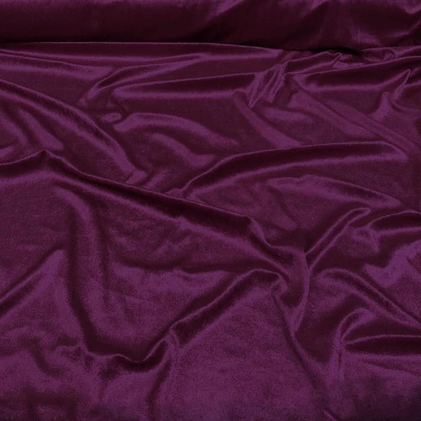 Lush Velvet Table Linen In Eggplant 2 Lush Velvet Table Linen In Eggplant - Image 2