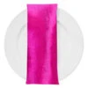 Shantung Satin (Reversible) Table Napkin In Fuchsia