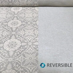 Morocco Jacquard (Reversible) Table Linen In Grey -Urquid Linen Shop gray 50173c51 bbf4 429c a0d5 4cf603941a8d