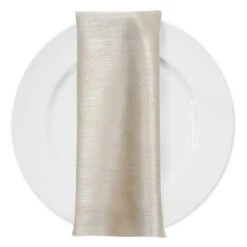 Shantung Satin (Reversible) Table Napkin In Ivory