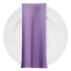 Lamour (Dull) Satin Table Napkin In Lavender 1170