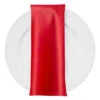 Lamour (Dull) Satin Table Napkin In Red 1192