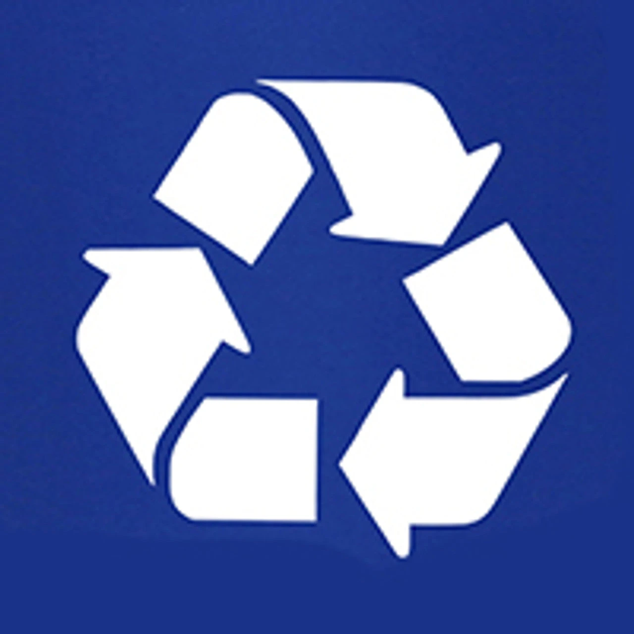 Spandex 32 Gallon Trash Can Cover In Royal Blue (w/ Recycling Logo) 3 Spandex 32 Gallon Trash Can Cover In Royal Blue (w/ Recycling Logo) - Image 3