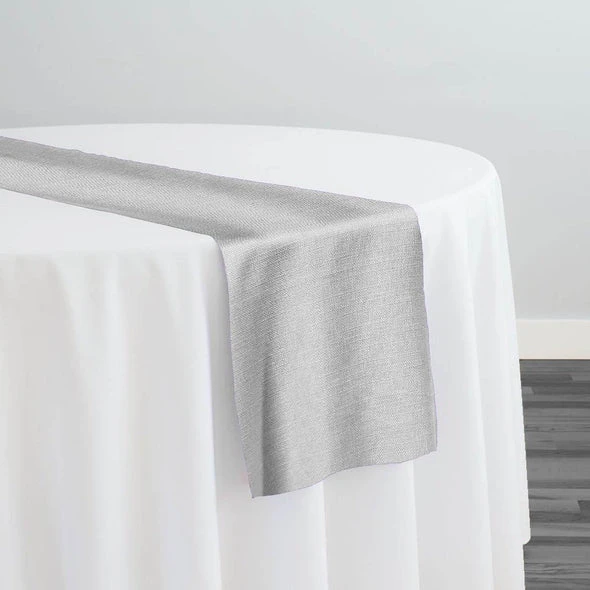 Rustic Linen Table Runner In White 1 Rustic Linen Table Runner In White