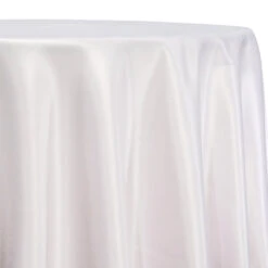 Lamour (Dull) Satin Table Linen In White